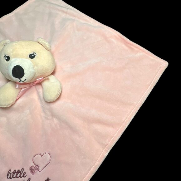 Baby Starters Bear "Little Sweetheart Heart" Lovey Security Blanket Satin Back - Picture 4 of 9